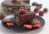 Delicieux gateau aux fraises et au chocolat