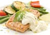 filets de poisson au four avec courgette et tomate
