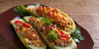 Courgettes farcies à la viande hachée