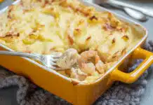Gratin de cabillaud et crevettes