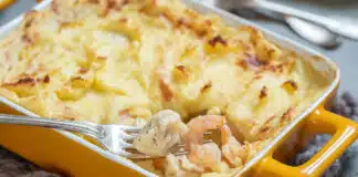 Gratin de cabillaud et crevettes