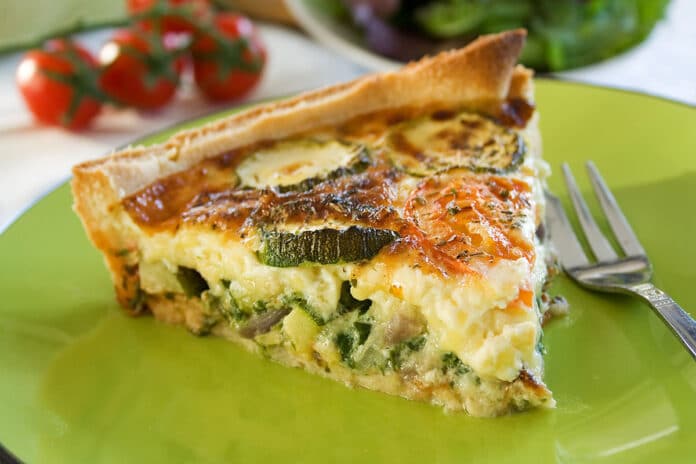 quiche au thon et à la courgette