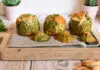 Courgettes rondes farcies au thon et fromage