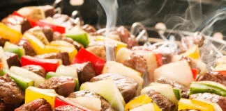 brochettes de bœuf cuites au four