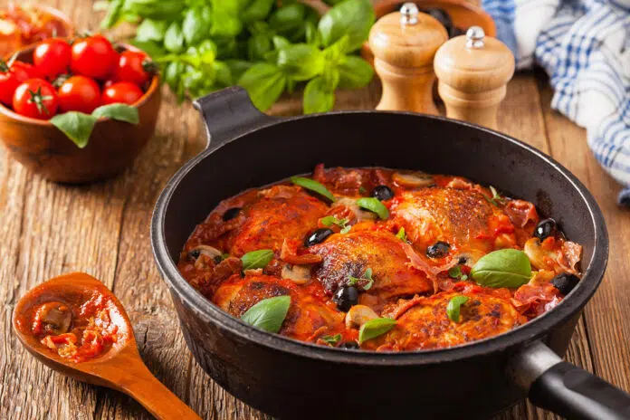 poulet crème de tomate