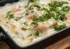 Gratin de poulet à la crème et aux champignons