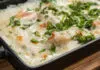 Gratin de poulet à la crème et aux champignons