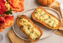 Courge Butternut farcie au chèvre et jambon