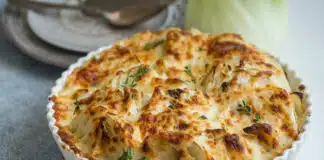 Gratin de fenouil et de fromage de chèvre