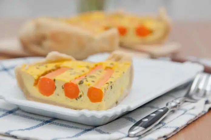 Quiche aux carottes et au thon