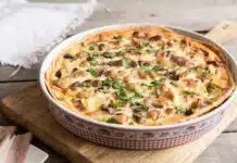 Quiche au poulet et champignons