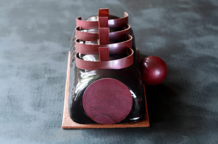 bûche à la mousse au chocolat et Baileys faite au Thermomix