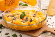 gratin de potiron au parmesan et mozzarella