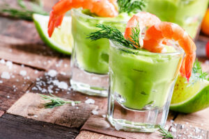 Verrine avocat et crevettes