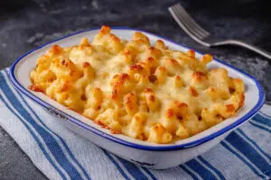 Gratin de pâtes aux 3 fromages