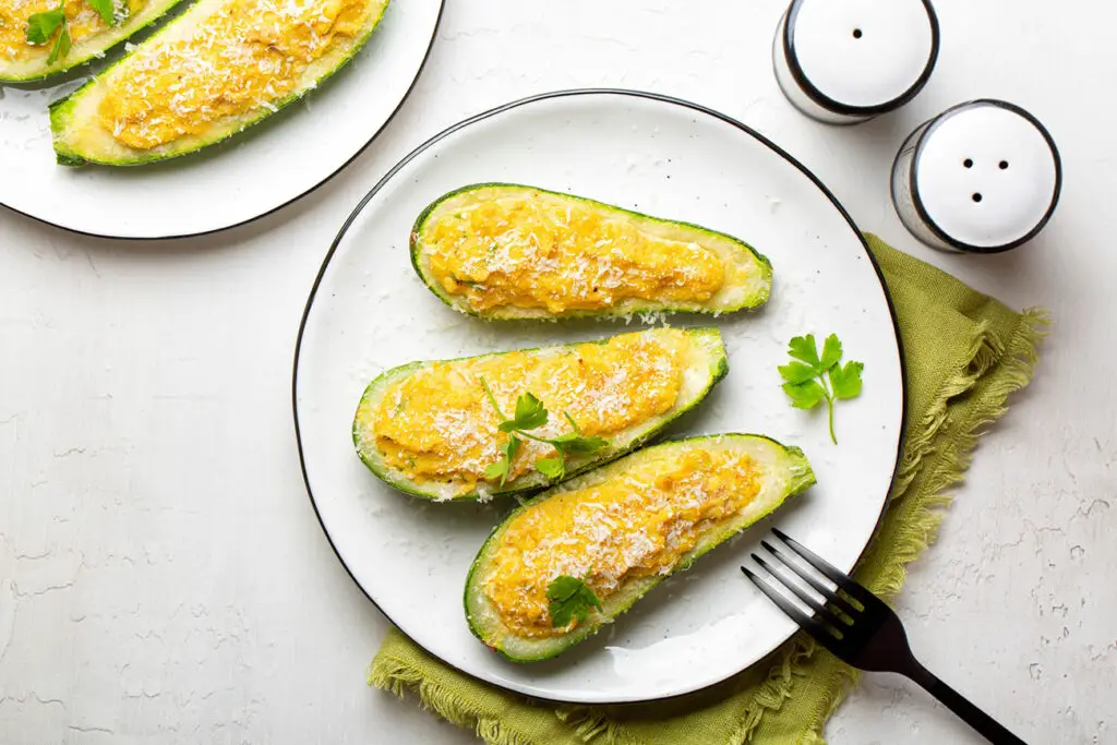 Courgettes farcies au chèvre