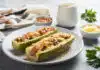 Courgettes farcies avec champignons