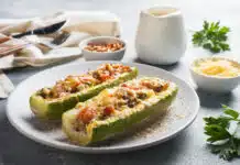 Courgettes farcies avec champignons