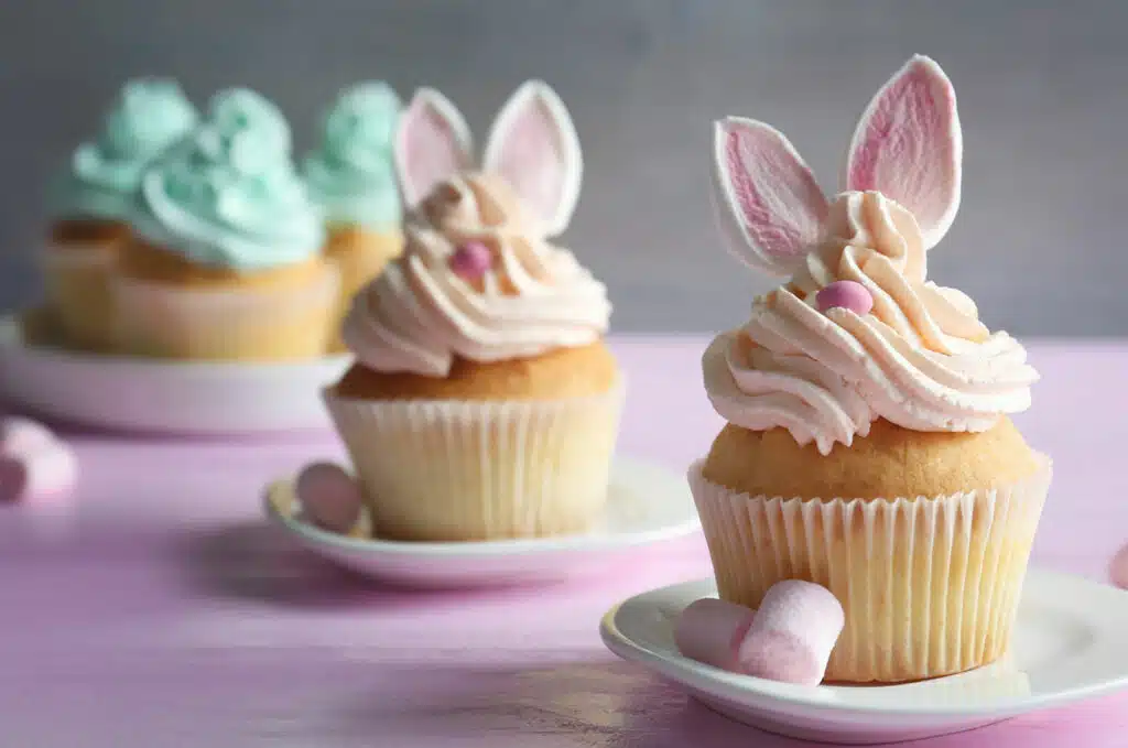 Cupcakes de Pâques aux oreilles de lapin