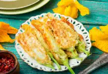Fleurs de courgettes farcies au fromage à la crème