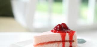 Cheesecake au coulis de fraise