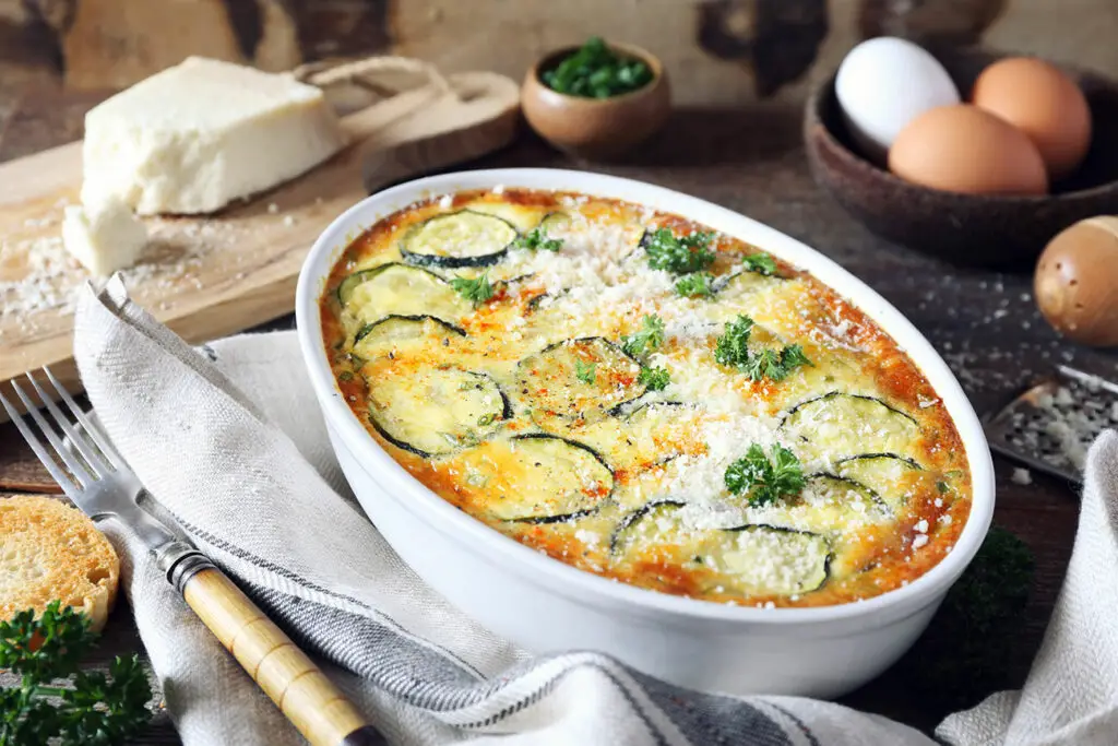 Clafoutis de courgettes au fromage de chèvre