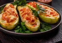Courgettes farcies à la viande