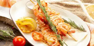 Crevettes à l'ail cuites au four