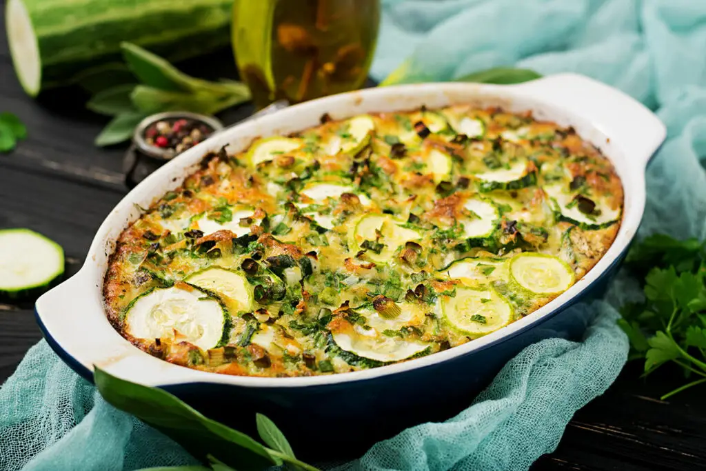 Flan de courgette et jambon