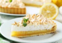 Tarte au citron meringuée allégée en sucre