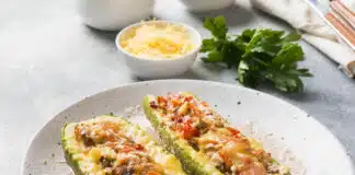 Courgettes farcies au poulet