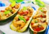 Courgettes farcies de poulet au curry