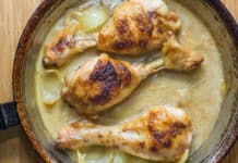 Cuisses de Poulet à la Crème de Moutarde