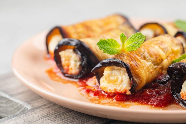 Rouleaux d'aubergines à la ricotta