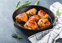 cuisses de poulet au romarin et aux champignons