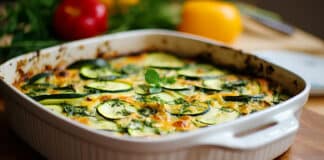 Gratin de courgette au Fromage et Herbes