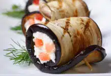 Rouleaux d'Aubergines au Fromage