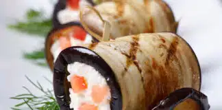 Rouleaux d'Aubergines au Fromage