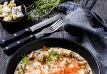 Saumon Champignons et Fromage Bleu