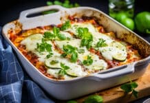 Lasagne bolognaise avec des Courgettes