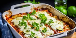 Lasagne bolognaise avec des Courgettes