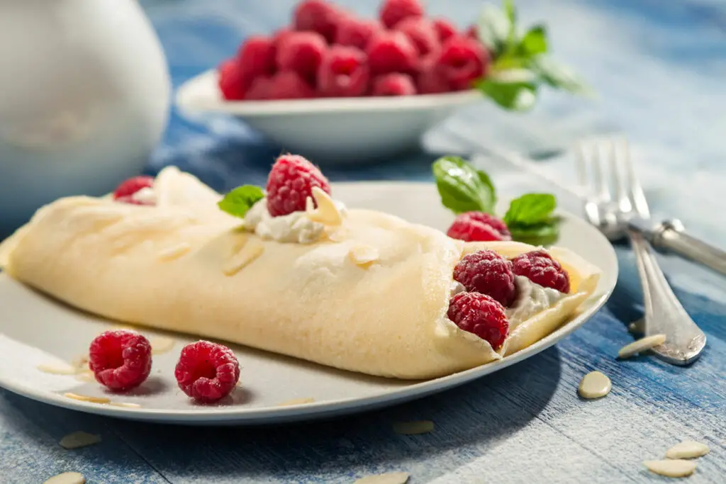 crêpes avec garniture crémeuse