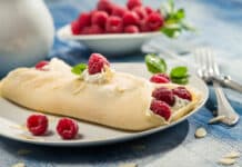 crêpes avec garniture crémeuse