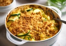 crumble courgettes