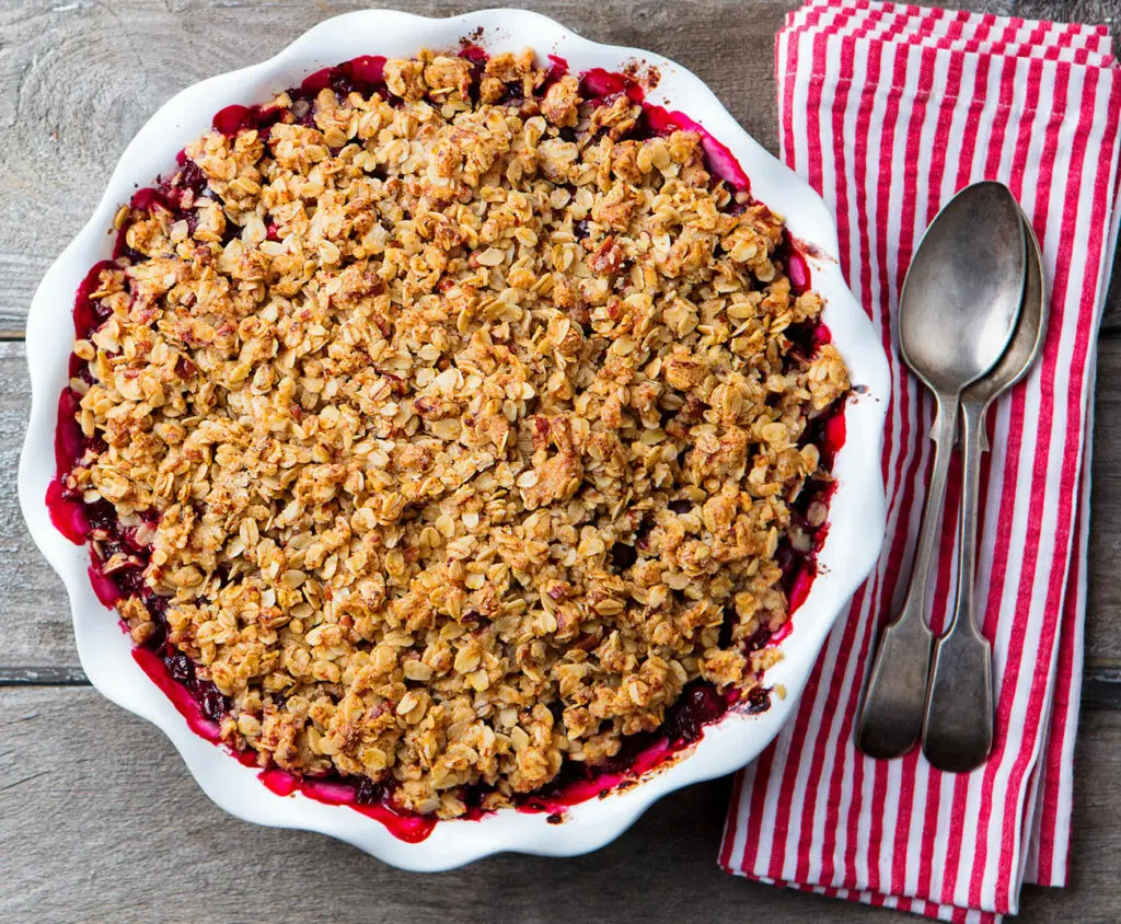 Crumble aux fruits rouges