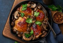 Cuisses de poulet aux champignons