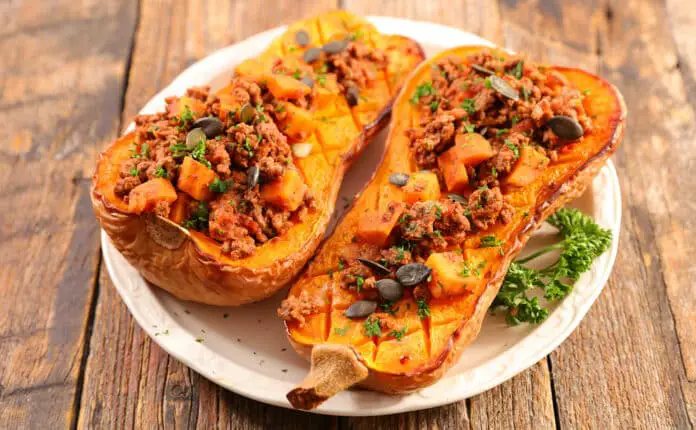 Recette Butternut Farcie Viande Hachée Mozzarella La Magie du Butternut Farcie à la Viande Hachée