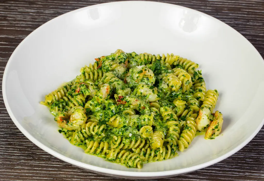 Pâtes à la crème de Brocoli et Crevettes