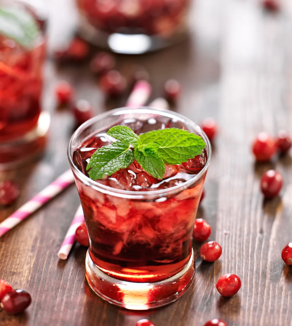 Cocktail pétillant aux canneberges
